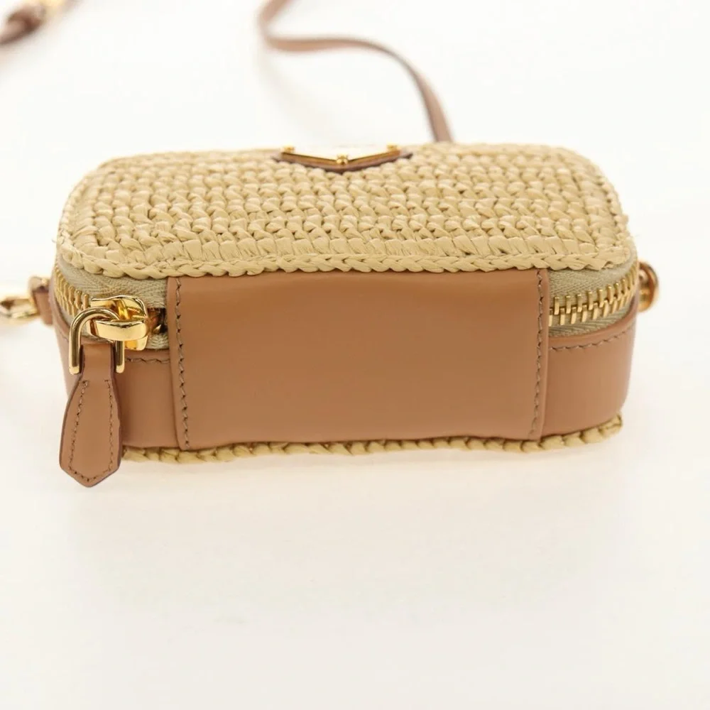 Prada Beige Woven Mini Camera Bag with Gold Hardware - Picture 5 of 9